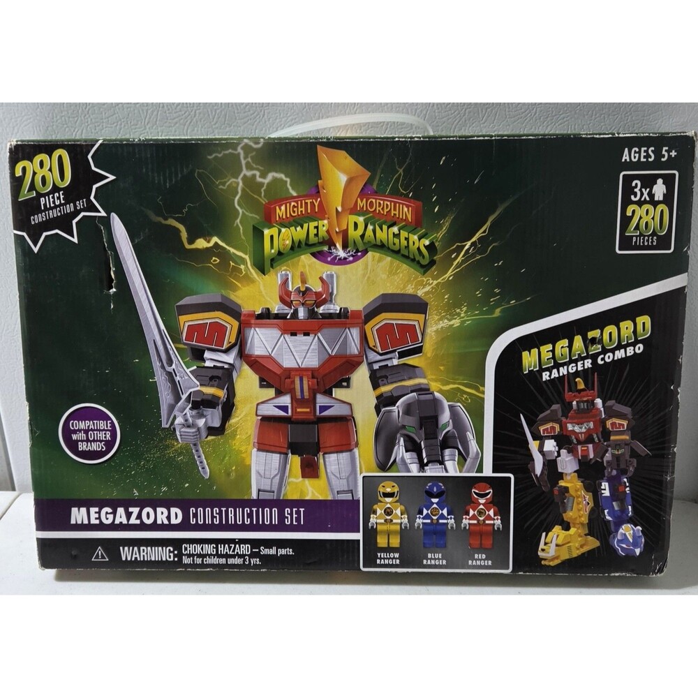 NEW Dragonzord Mighty Morphin Power Rangers Construction Set 280 pieces Hasbro!!